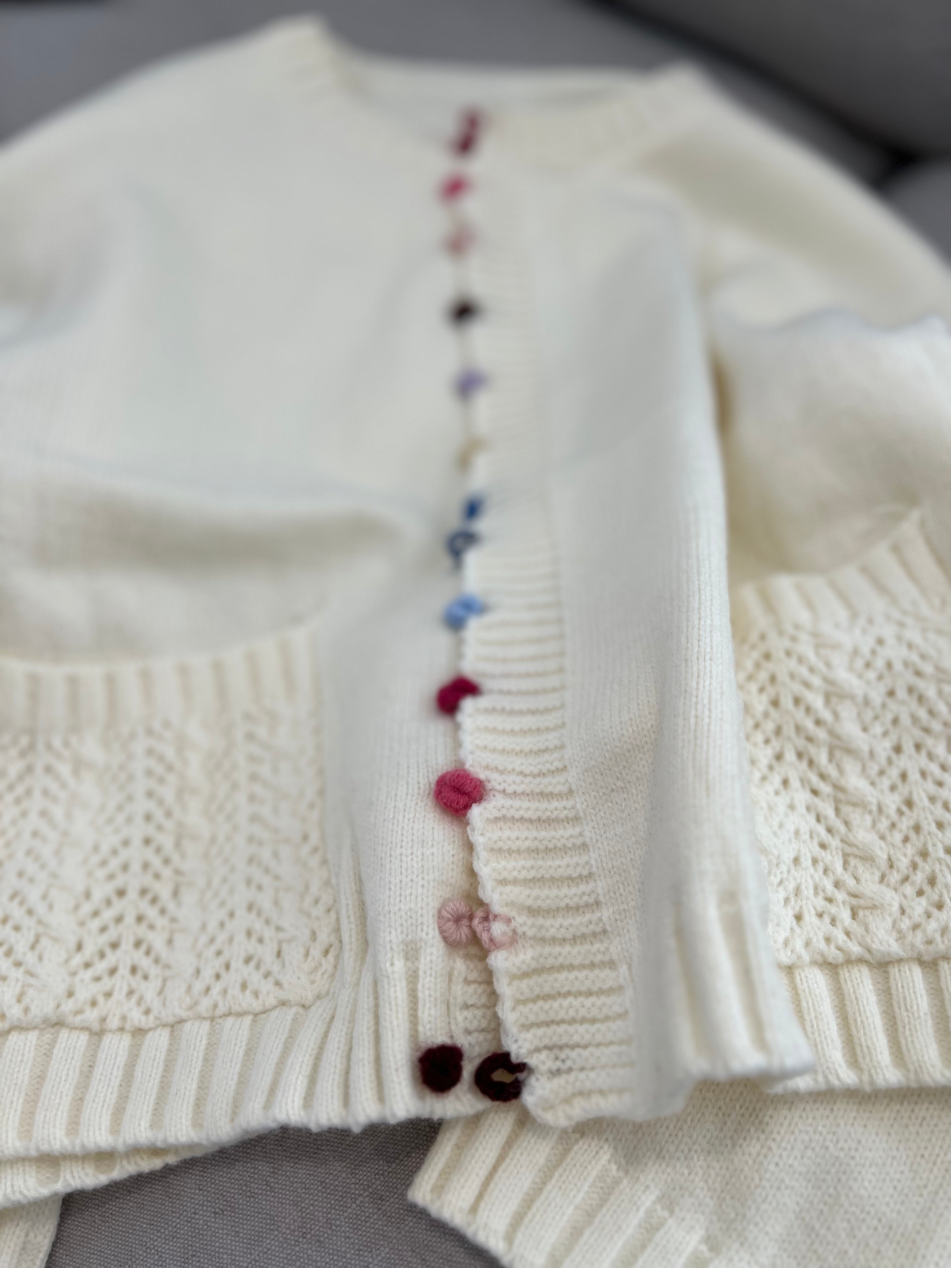 Pompom cardigan _ 2 colors