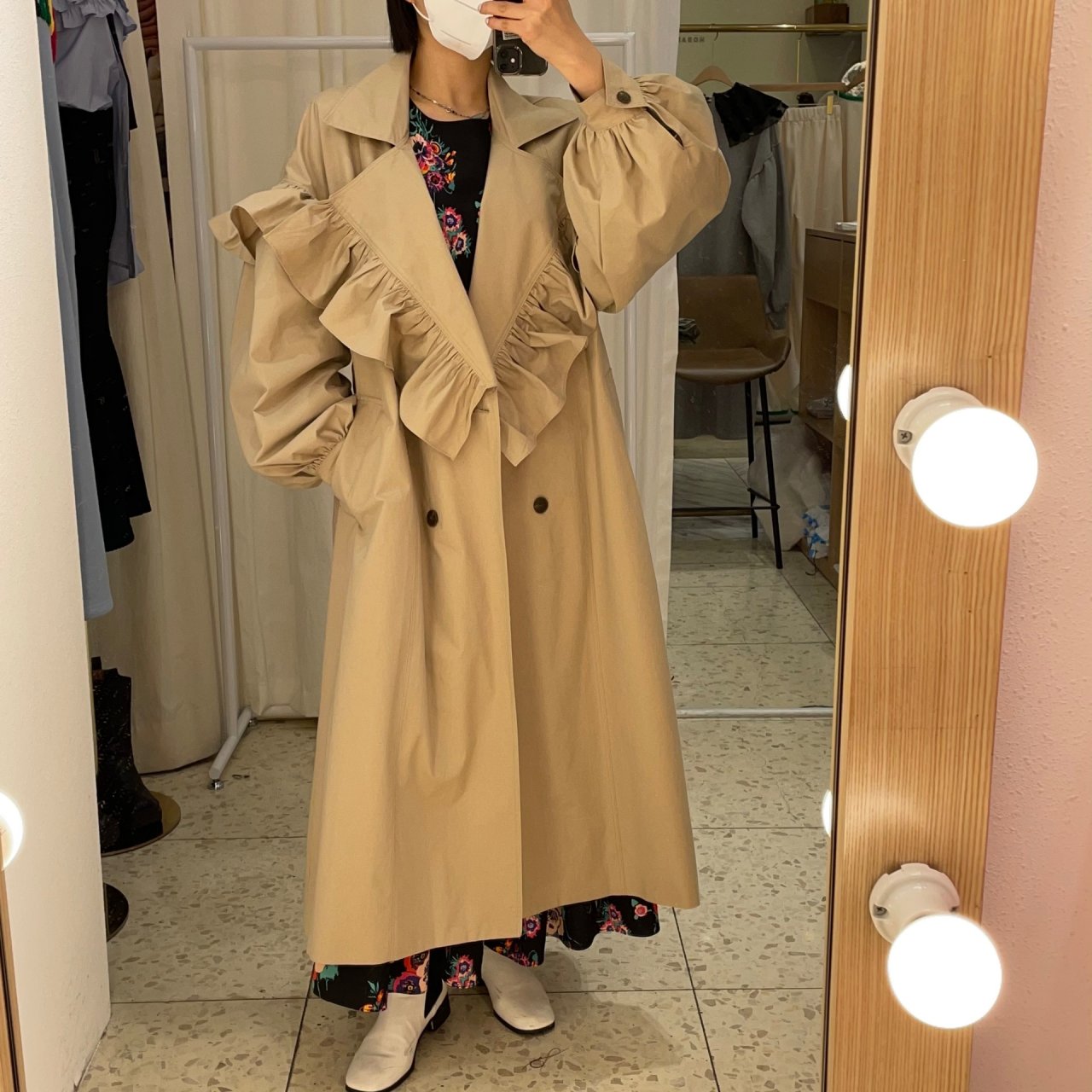 Frill Trench Coat _ 3 Colors