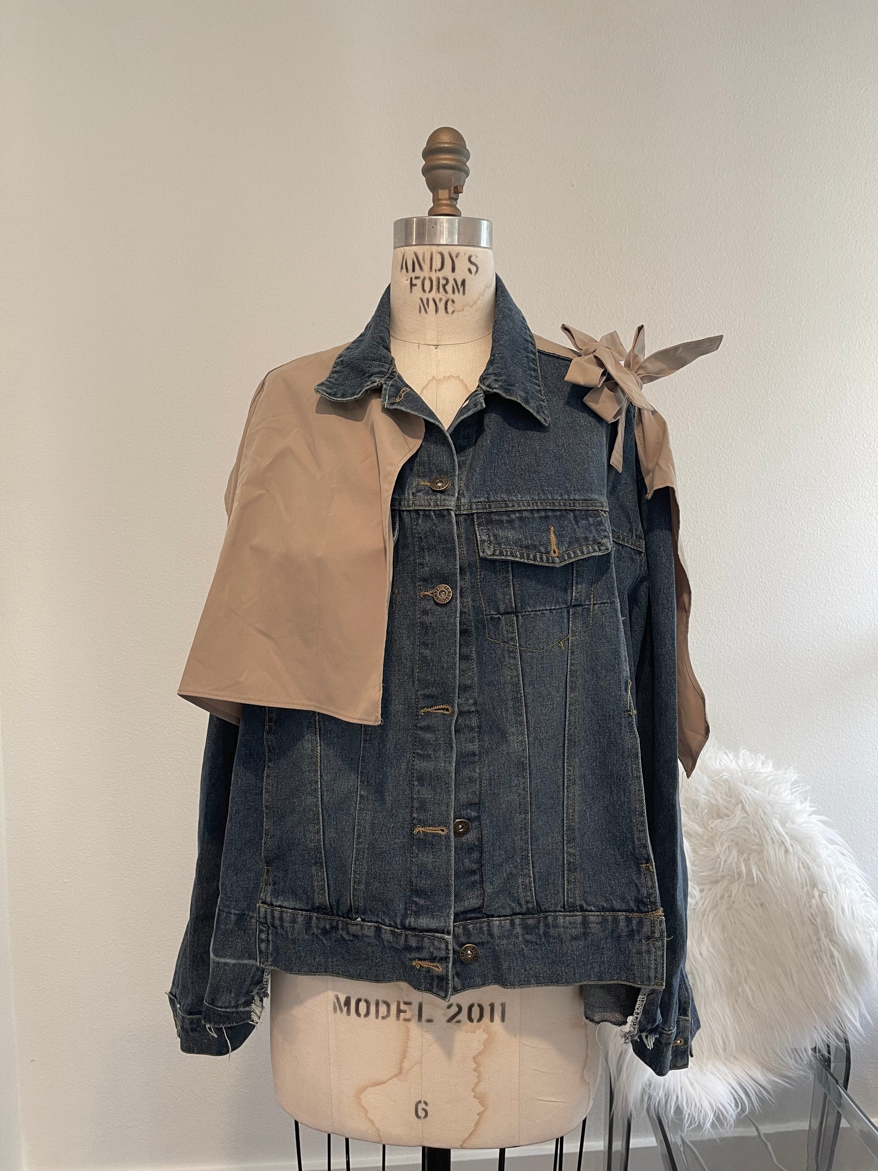 Denim Jacket with Hint of Bows