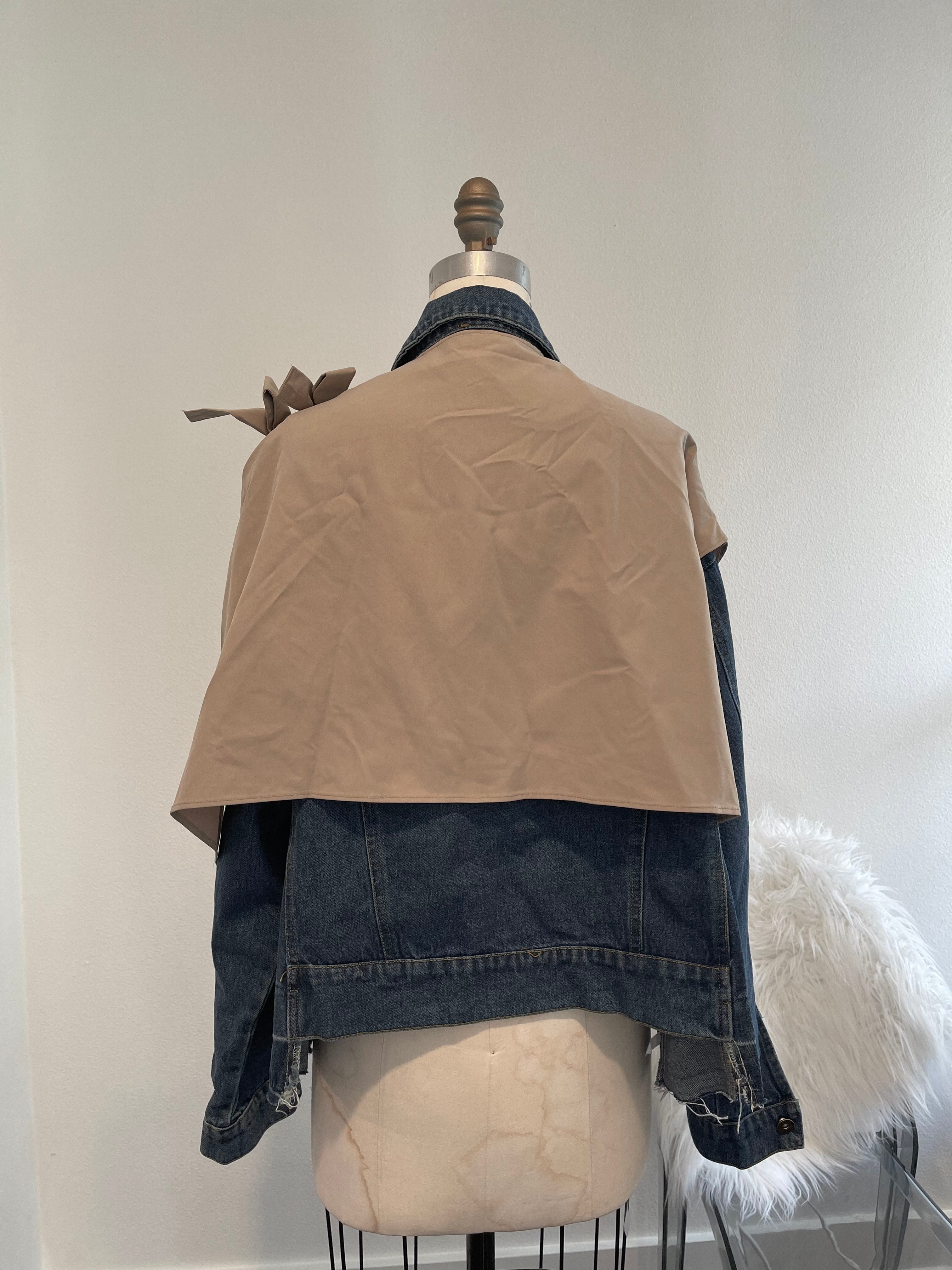 Denim Jacket with Hint of Bows