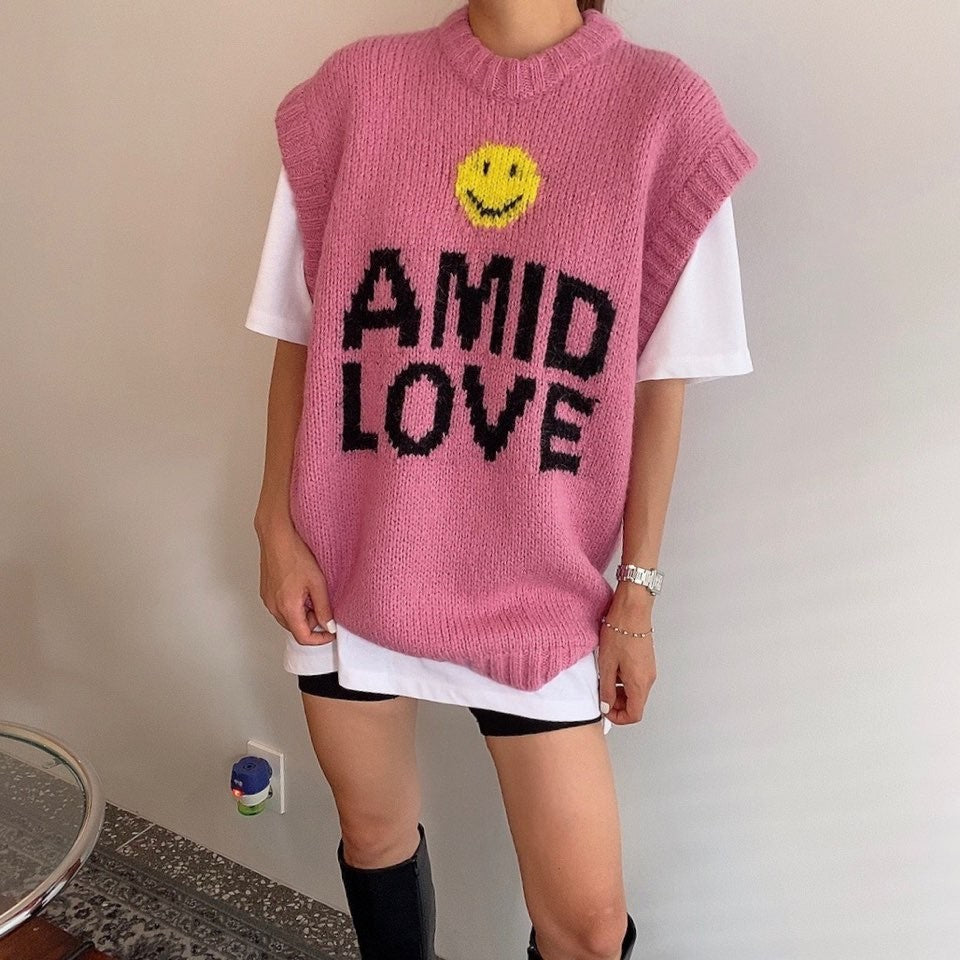 Smile Oversized Vest (3 Colors)