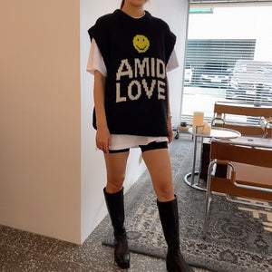 Smile Oversized Vest (3 Colors)