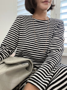 Striped Stretchy Long dress