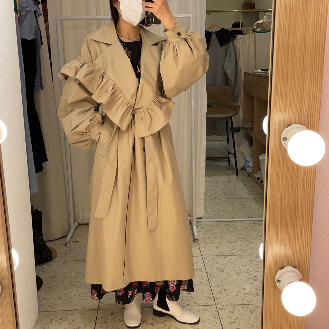 Frill Trench Coat _ 3 Colors